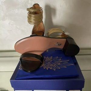 Aquazurra brand new in box around the world sandals 39